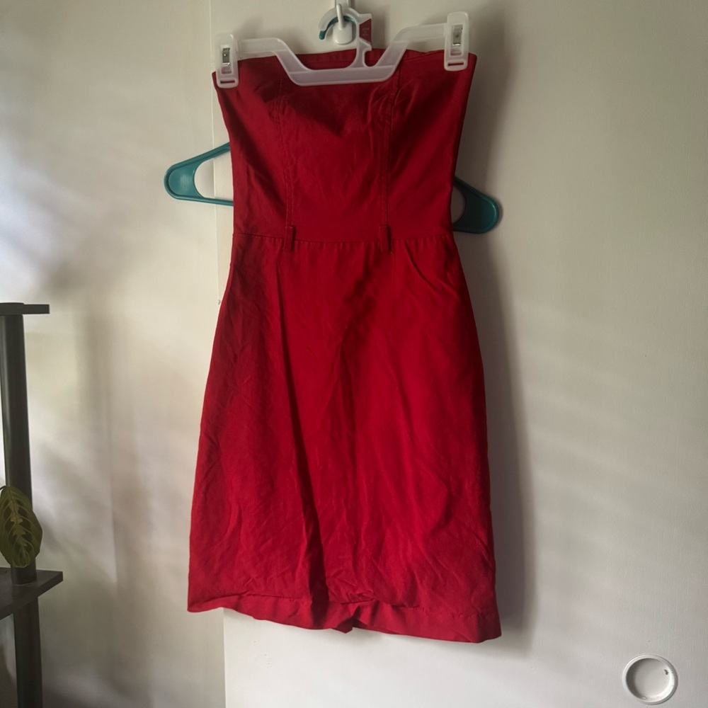 Joyce Leslie Vibrant Red Strapless Dress